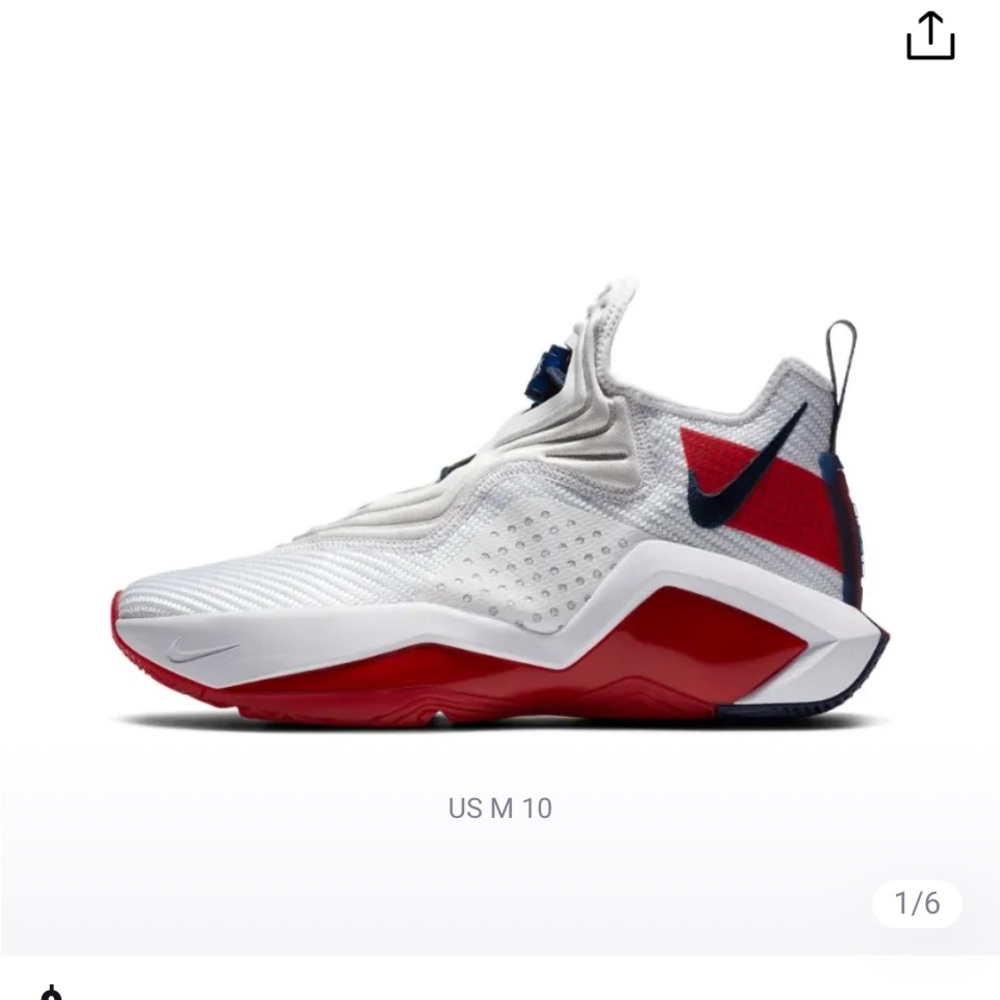 Nike Lebron 14 Basketball Shoes Unisex Mid-Top White/Red 
7Y
